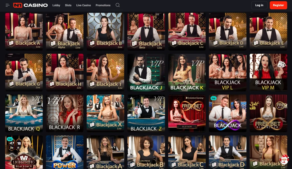 N1 Casino Live Blackjack